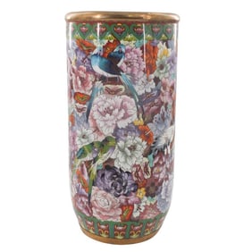 Vintage Chinese Cloisonné Umbrella Stand