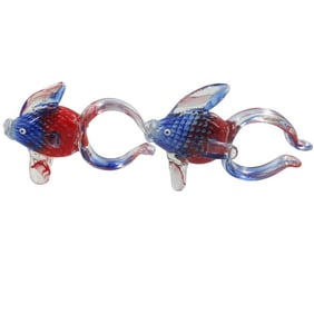 Pair of Murano Art Glass Statues