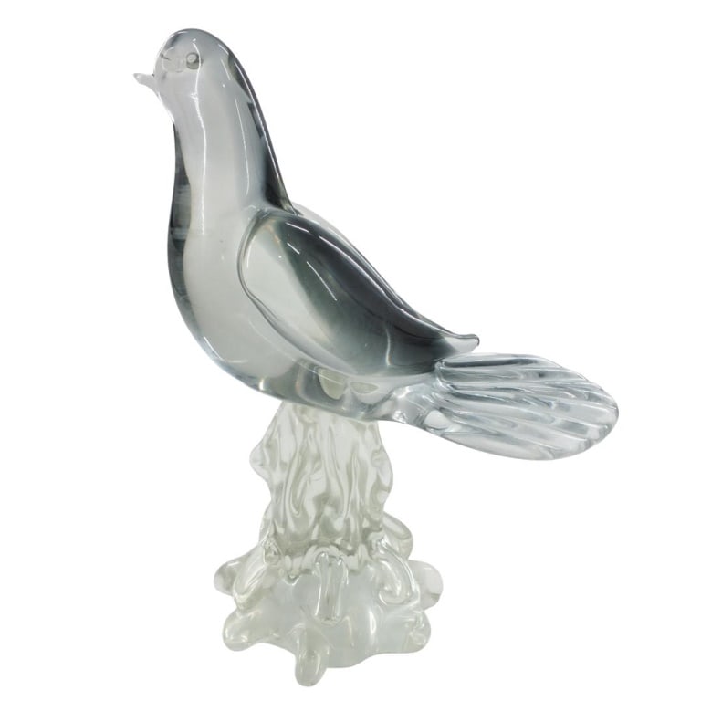 Vintage Murano Glass Bird: Tall Vintage Murano Glass Bird. Unmarked. Measures 12" x 5" x 9-1/2". Condition: Good condition. Estimate 100 - 200 Domestic shipping Third party