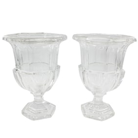 Pair of Tiffany Style Glass Vases