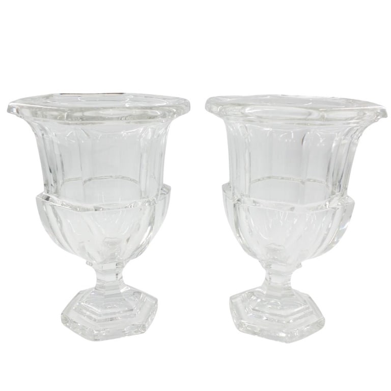 Pair of Tiffany Style Glass Vases (1 of 2)
