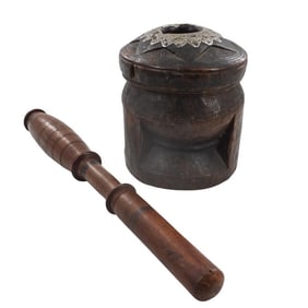 Large Tribal Mortar with Pestle
