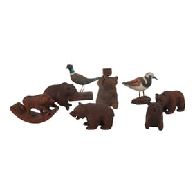 Grouping of Vintage Animal Figures