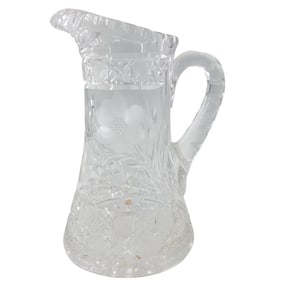 Antique Brilliant Glass Pitcher