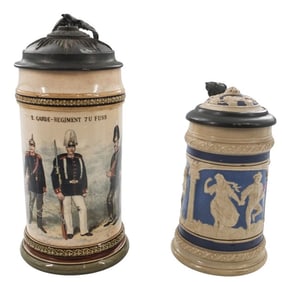 Grouping of Vintage German Beer Steins