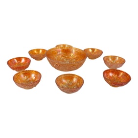 Grouping of Vintage Carnival Glass Bowls
