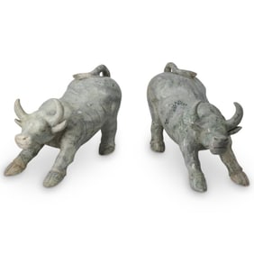 Pair of Large Chinese Jade Sculptures