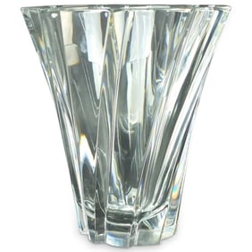 Large Baccarat Clear Crystal Vase