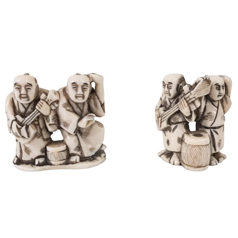 Grouping of Antique Japanese Netsuke Figurines (1 of 5)