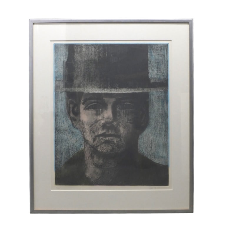 Aaron Fink, American (Born 1955): Aaron Fink, American (Born 1955) Lithograph on Paper "Head" Signed and Dated 1985 Lower Right. Sight measures 31" x 25". Frame measures 40-3/4" x 34". Condition: Good condition. Estimate 600 - 1200 Do