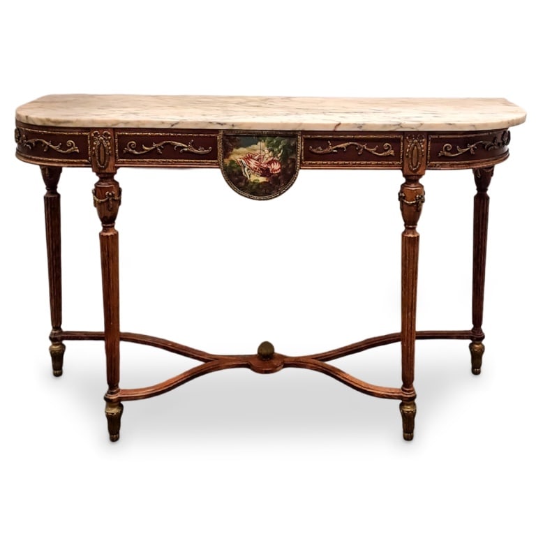 Mid Century Louis XVI Style Console Table (1 of 4)