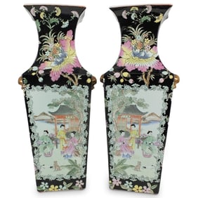 Pair of Large Chinese Porcelain Vases