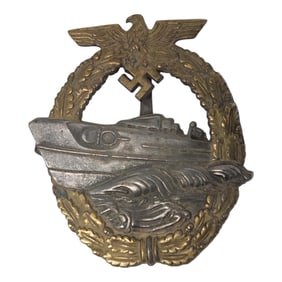 German WWII Naval Boat Badge