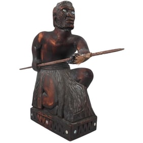Vintage Polynesian Maori Statue