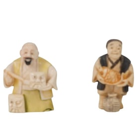 Grouping of Antique Japanese Netsuke Figurines