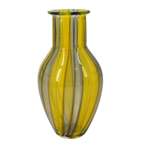 Gio Pontil Style Glass Vase