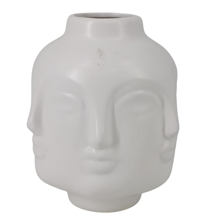 Style of Jonathan Adler Vase: Style of Jonathan Adler Porcelain Vase. Unsigned. Measures 8-1/4" x 7". Condition: Good condition. Estimate 50 - 150 Domestic shipping Third party