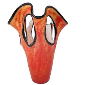 Large Murano Style Glass Vase