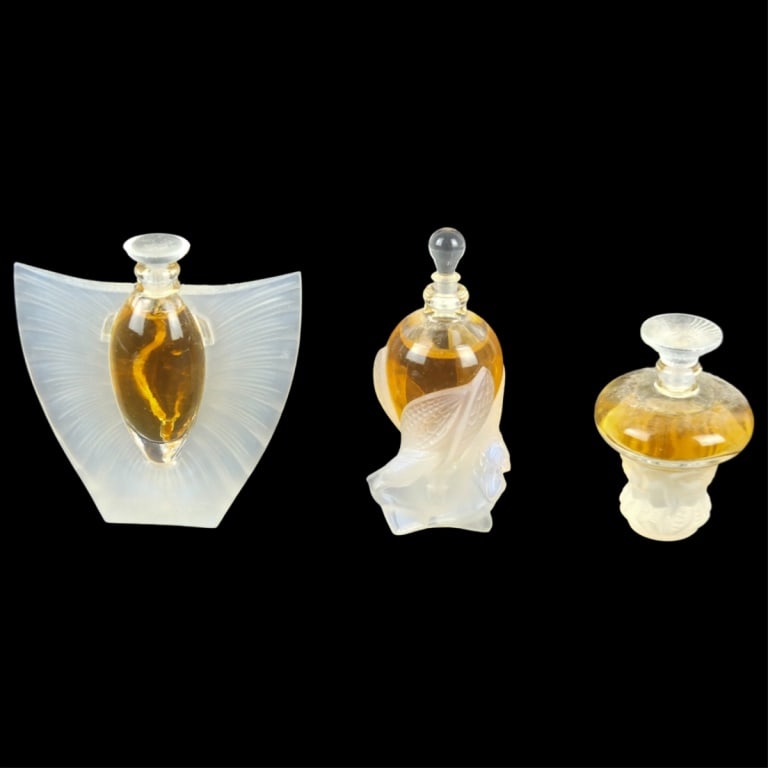 Grouping of Lalique Miniature Perform Bottles (1 of 4)