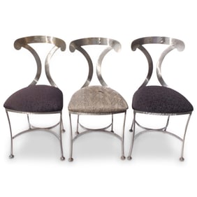 Shaver - Howard Inc. Brushed Steel Side Chairs