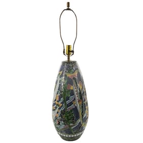 Large Marian Zawadski for Tilgmans Pottery Lamp