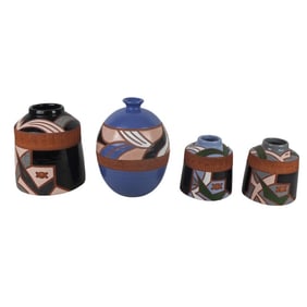 Grouping of Dominican Handmade Art Pottery Vases