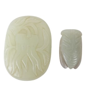 Grouping of Chinese Carved Jade Pendants