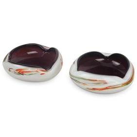 Pair of Murano Art Glass Bowls