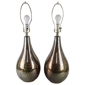 Pair of Modern Glass Lamps