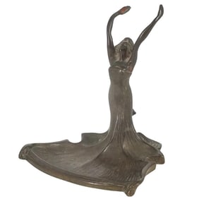 Antique Art Deco Bronze Tray