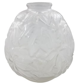 Signed Carrillo Art Deco Glass Vase