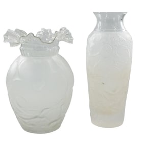 Grouping of Vintage Art Deco Glass Vases