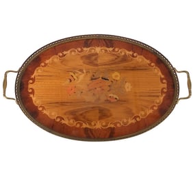 Vintage Inlaid Serving Tray