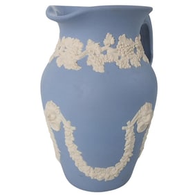 Antique English Jasperware Pitcher