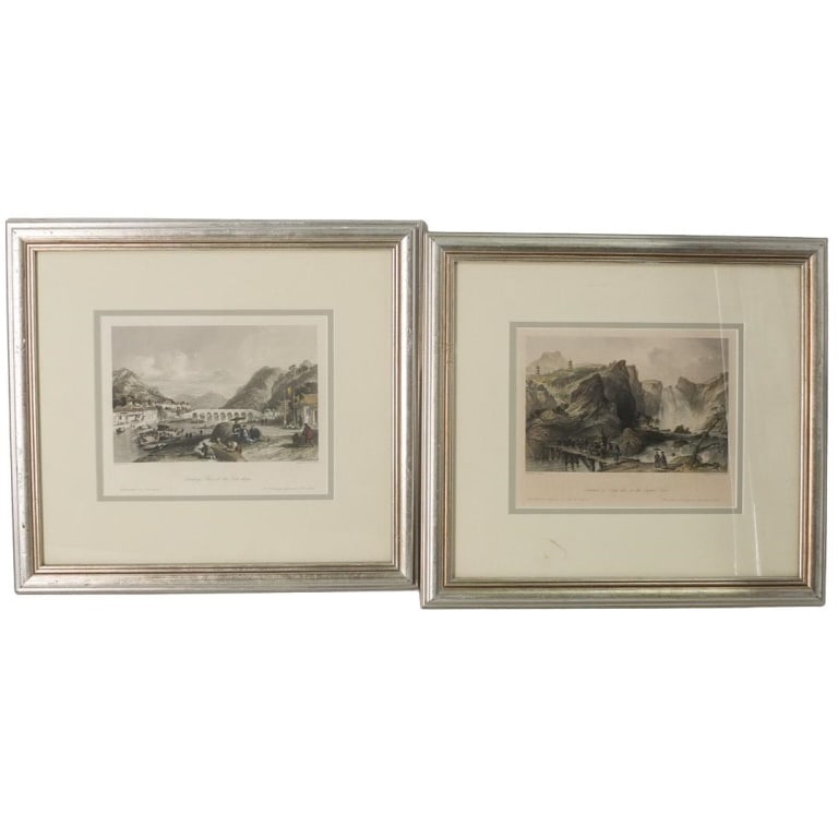 Grouping of Steel Engravings: Grouping of Two Framed A. Le petit Steel Engravings after Thomas Allom. Sight measures 6-1/2" x 8". Frame measures 13-3/4" x 15". Condition: Good Condition Estimate 50 - 150 Domestic shipping Third Pa
