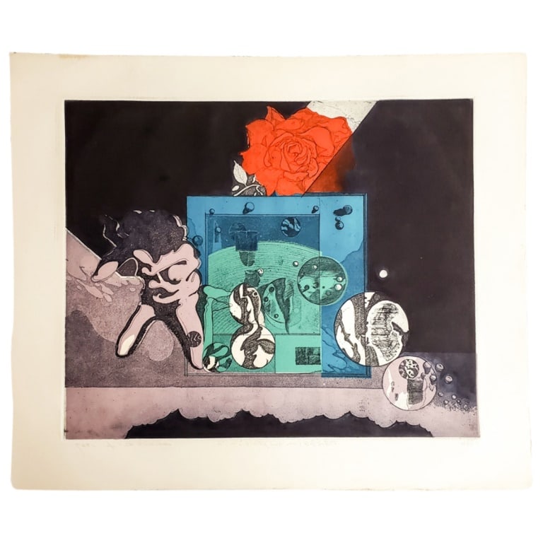 Li-Fa Shaih, Chinese (Born 1938): Li-Fa Shaih, Chinese (Born 1938) etching on paper "War and Peace" signed and numbered 119 of 120. unframed. Measures: 17-1/2 x 20-5/8". Condition: Good condition. Estimate 40 - 120 Domestic shipping T