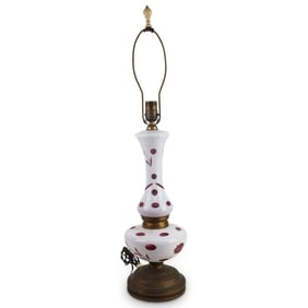 Vintage Bohemian Glass Lamp