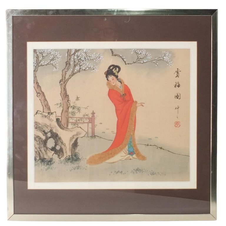 Japanese Silk Scroll Painting (1 of 3)