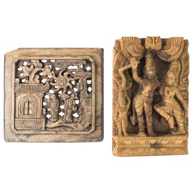 Grouping of Asian Wooden Sculptures
