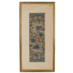 19th Century Chinese Silk Embroidered Tapestry