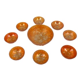 Grouping of Vintage Carnival Glass Bowls