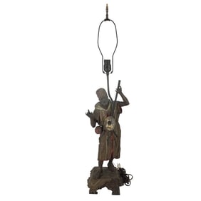 Large Antique Franz Xaiver Bergman Style Lamp