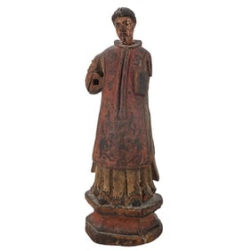18/19th C. Spanish School Santos Sculpture