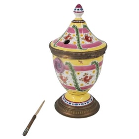 Antique French Porcelain Inkwell