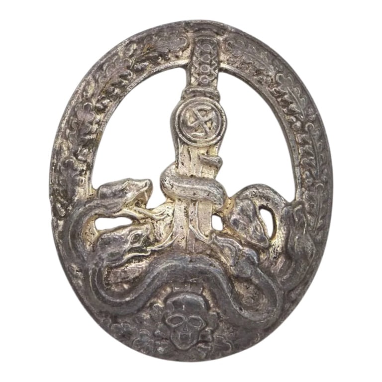 German WWII Anti Partisan Badge.: German WWII Anti Partisan Badge. Measures 2-1/4" x 1-7/8". Please be advised: This item has not been authenticated by an independent expert, and the seller makes no representations or guarantees conce