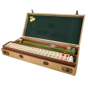 Antique Chinese White Bakelite Mahjong