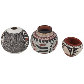 Grouping of Native American Acoma Vases