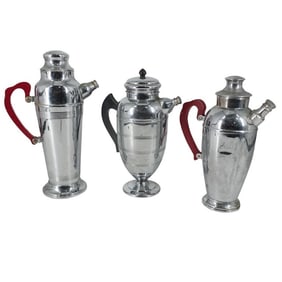 Grouping of Art Deco Cocktail Shakers