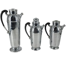 Grouping of Faber Bros. Cocktail Shakers