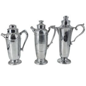 Grouping of Art Deco Cocktail Shakers